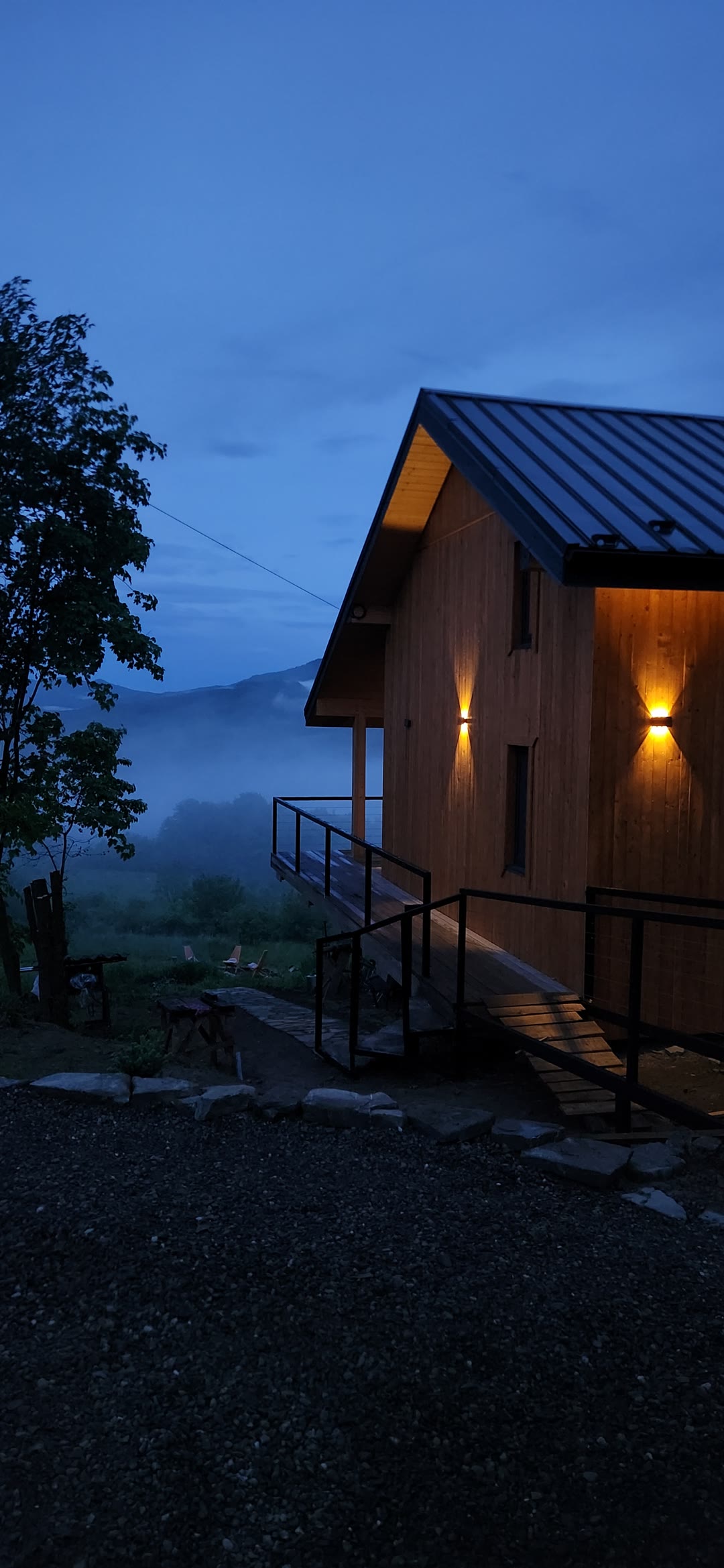 The house at dusk