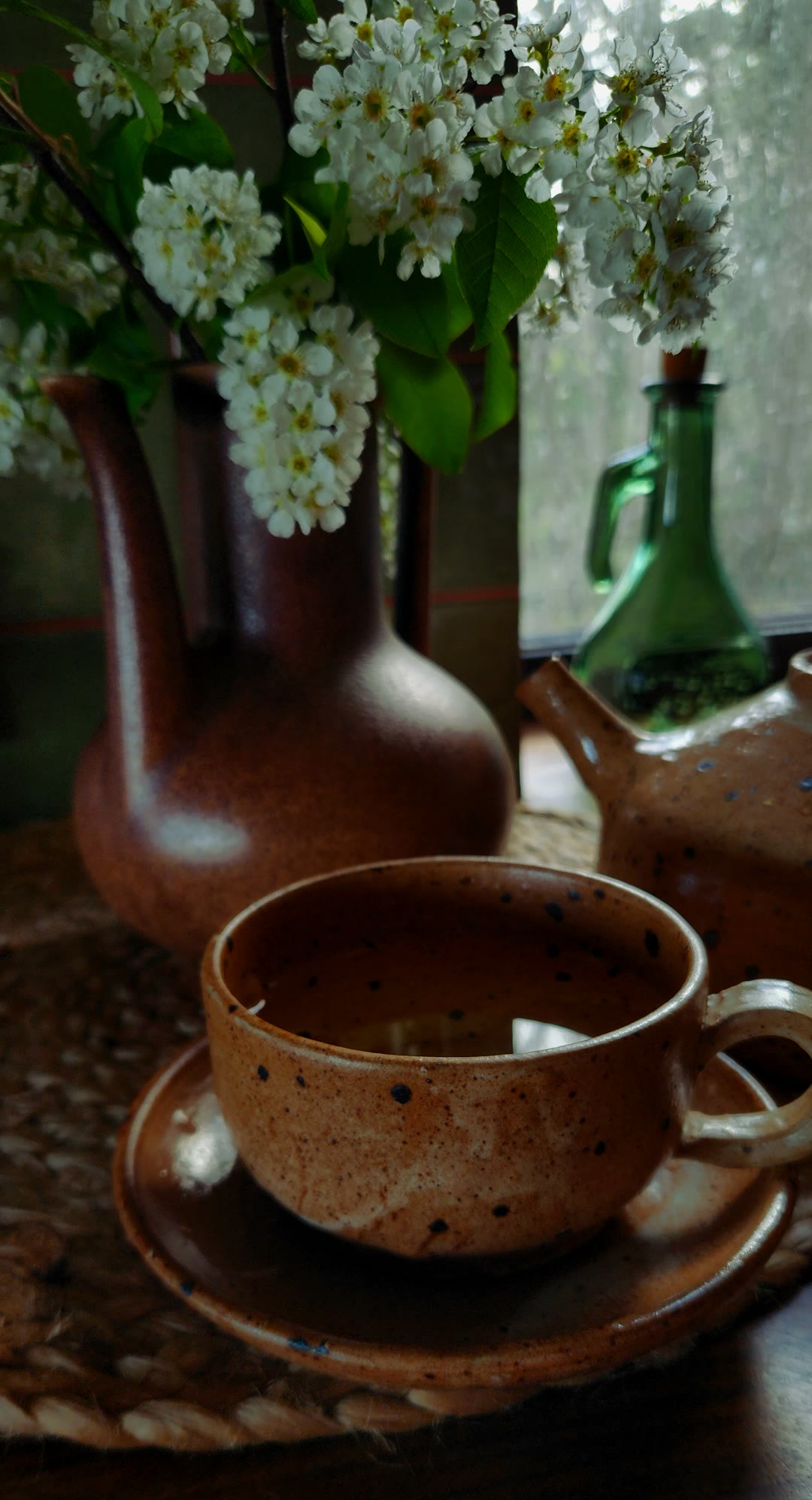Tea and bird cherry