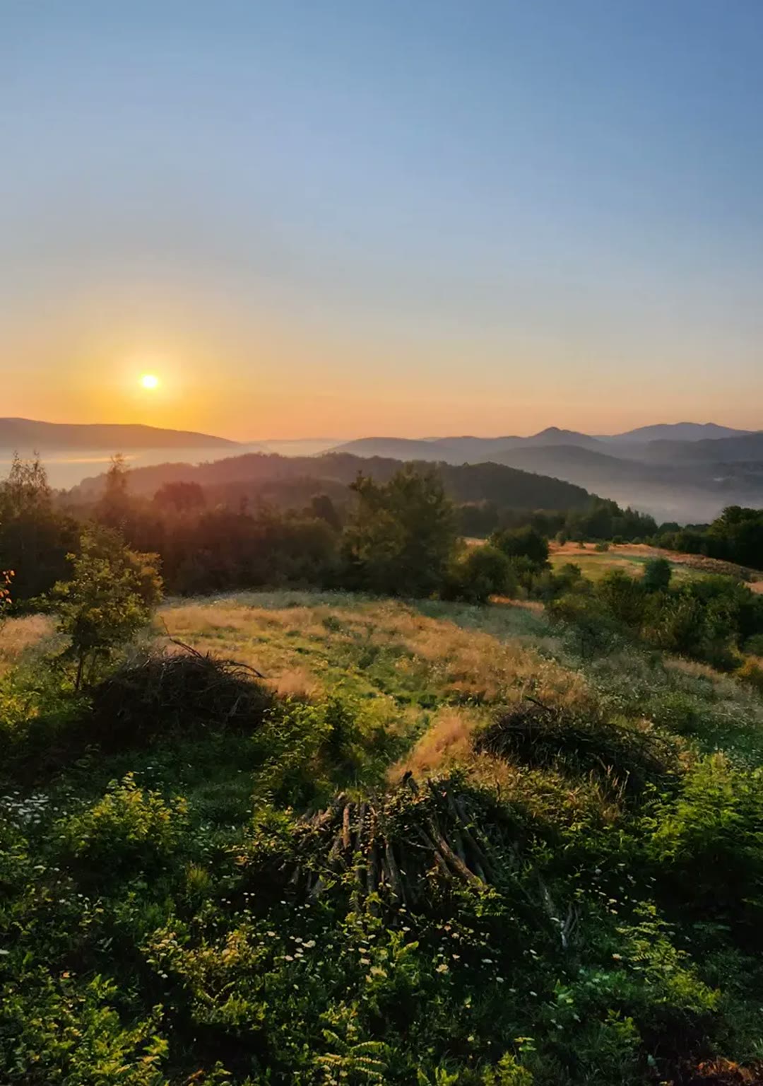 Sunrise over the valley